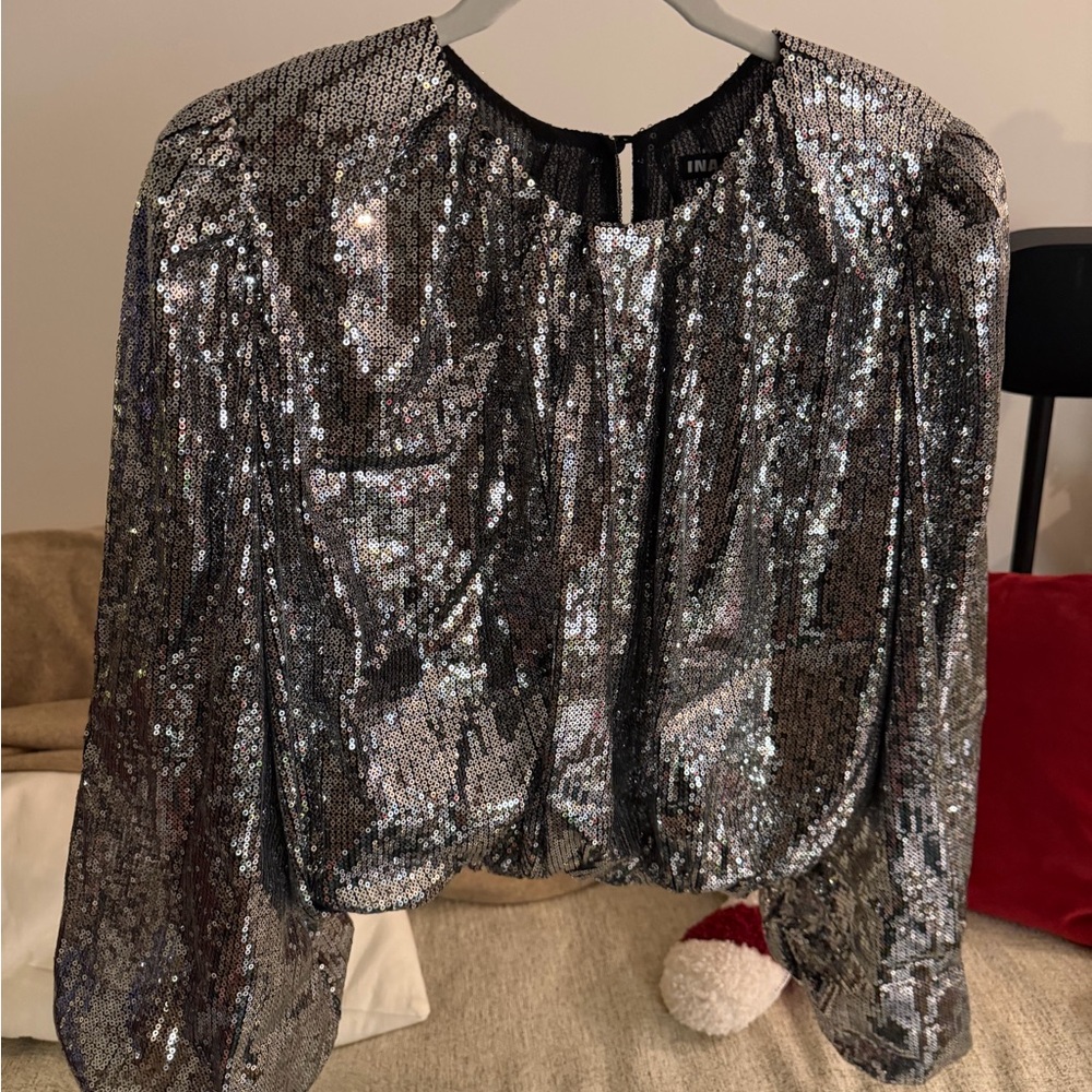 NEW Silver Sequin Women's top